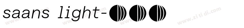 saans light字体转换